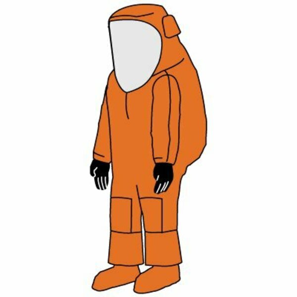 Kappler Zytron 500 Vapor Total Encapsulating Suit, HazMat Model, Orange, 4X Z5H583OR--4X